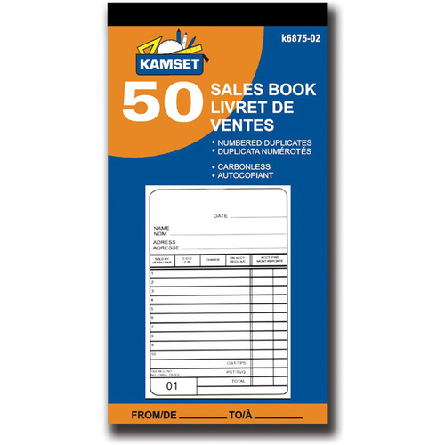 Symak Sales Co, Inc K6875-02 Duplicate Sales Book 50 Sheets