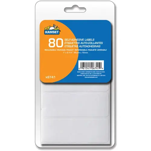 1" x 2-3/4" Adhesive Labels pack of 80