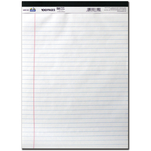 Symak Sales Co, Inc UC1994 8.5" x 11" White Legal Pad