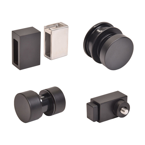 CRL CAVHDWKMBL Matte Black Replacement Rollers, Fixed Panels, Wall Bracket & Stopper for Cavoli Sliding Shower Door System