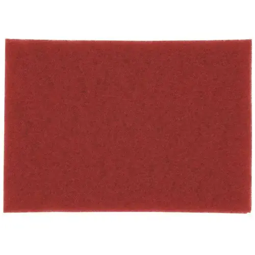 28 in. x 14 in. Red Buffing Floor Pad