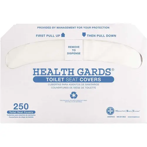 White Half-Fold Toilet Seat Covers (250 Sheets per Pack )