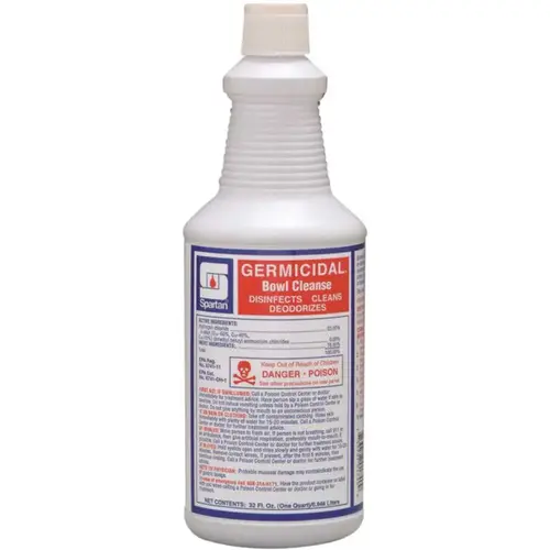 Germicidal 1 Qt. Restroom Disinfectant Toilet Bowl Cleaner White - pack of 12