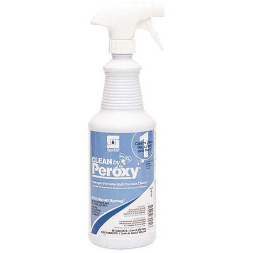 Spartan Chemical 314703 Clean by Peroxy 32 oz. Ready to Use All Purpose Cleaner with Peroxide Clear - pack of 12