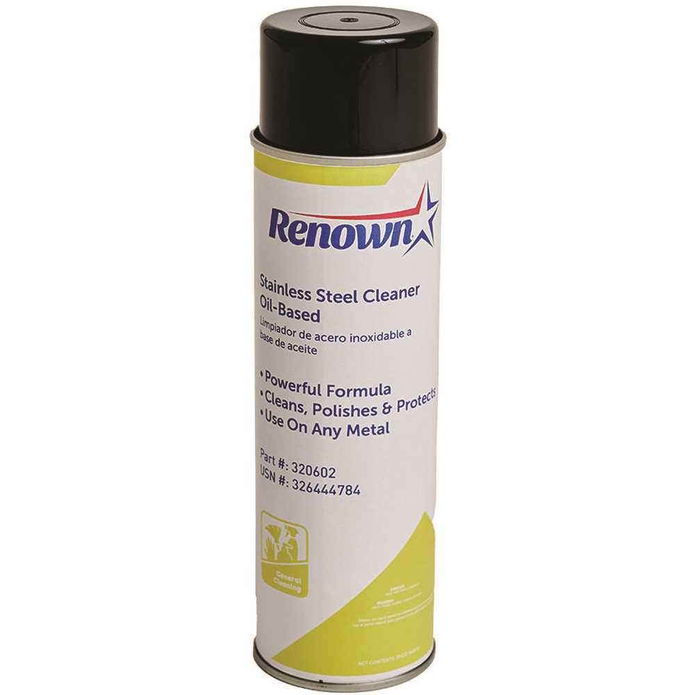 Renown REN042 Stainless Steel Cleaner Oil Based Aerosol 15 oz. - pack of 12