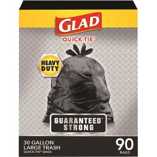GLAD 78952 Guaranteed Strong Large Drawstring Trash Bags 30 Gallon - pack of 90