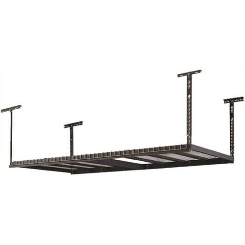 Husky ACR4896B-P Adjustable Height Garage Overhead Ceiling Storage Rk Black