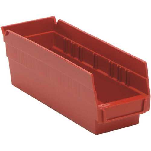 QUANTUM STORAGE SYSTEMS QSB101RDCS Red 11-5/8 X 4-1/8 X 4 In Eco Shelf Bin