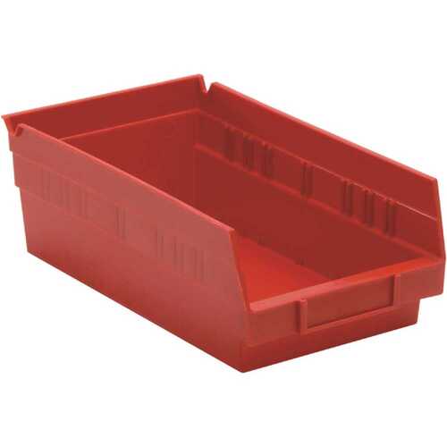 QUANTUM STORAGE SYSTEMS QSB102RDCS Red 11-5/8 X 6-5/8 X 4 In Eco Shelf Bin