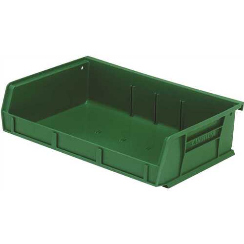 QUANTUM STORAGE SYSTEMS QUS236GNCS Ultra Stack & Hang Bin, 7-3/8"x11"x3", Green - pack of 8