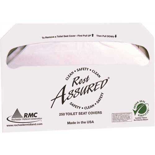 IMPACT 25121973-90 Rest Assured Impact Earth White Half-Fold Toilet Seat Covers - pack of 2500