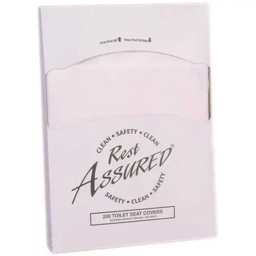 Rest Assured Impact Earth White Quarter-Fold Toilet Seat Covers - pack of 5000