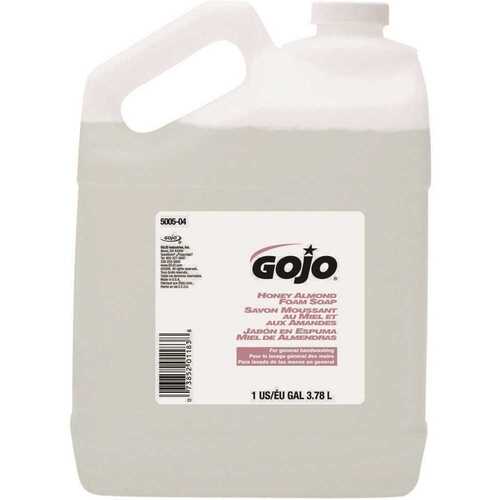 GOJO 5005-04 1 Gal. Honey Almond Foam Soap Light Yellow