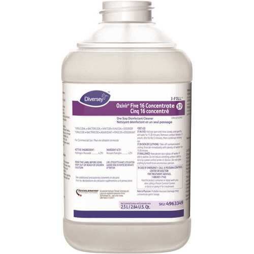 OXIVIR 4963331 Five 16 Concentrate 2.5 L One Step Disinfectant Cleaner Clear