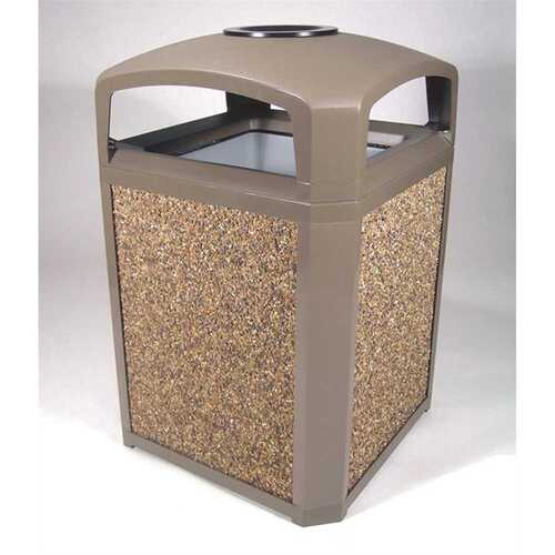 Landmark 45 Gal. Rock Aggregate Trash Can Panel