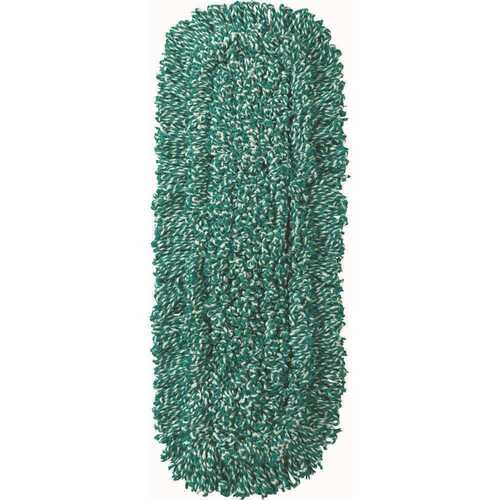 24 in. Green Microfiber Looped Dust Mop Pad