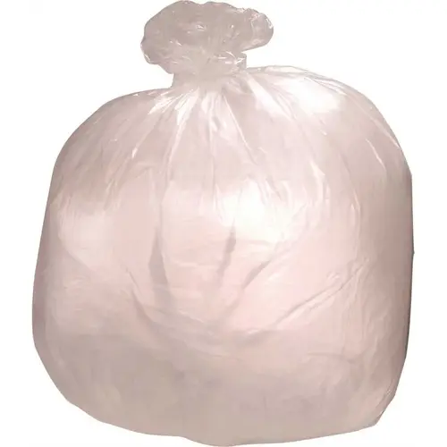 Low-Density 23 Gal. 0.8 Mil 28 in. x 50 in. Clear Trash Bags - pack of 150