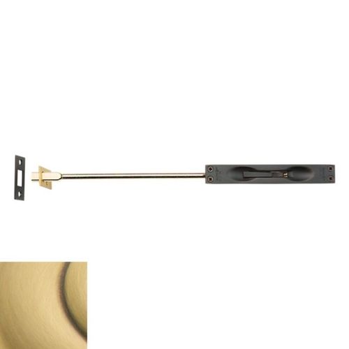 18" Flush Bolt Satin Brass With Brown Finish