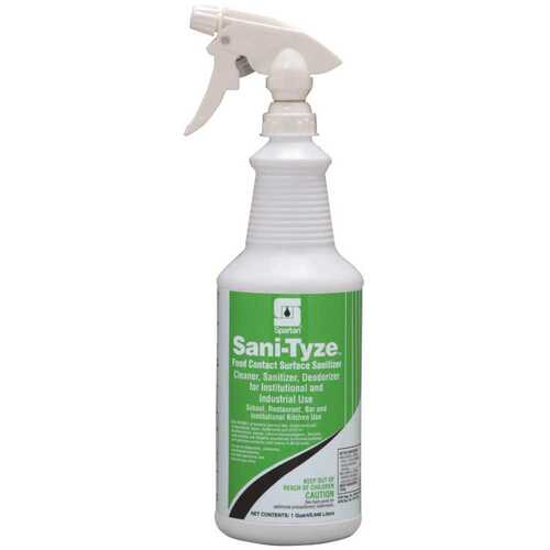 Spartan Chemical 319503 Sani-Tyze 1 Quart Food Contact Sanitizer Clear