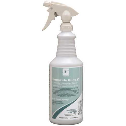 Spartan 325103 Hepacide Quat II 1 Quart One Step Cleaner/Disinfectant Clear