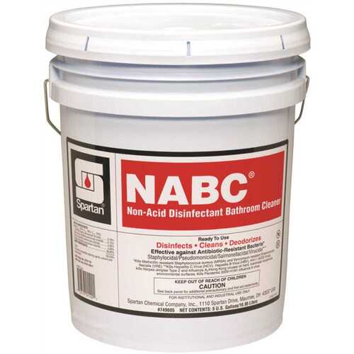 NABC 5 Gallon Floral Scent Restroom Disinfectant Blue