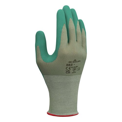 Showa 383L-08.RT GEN-PURP GLOVE BIODGRDBL GRN L - pack of 6 pairs