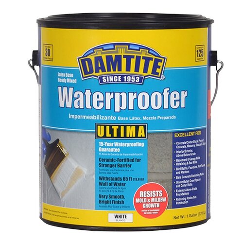 DAMTITE 03560 Ultima Waterproofer, White, 1 gal