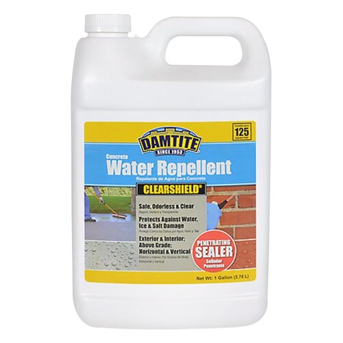 DAMTITE 6350 0 Shield Penetrating Water Repellent, Clear, 1 gal, Bottle