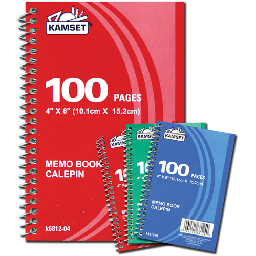 4" x 6" Spiral Notebook 100 Pages - pack of 12