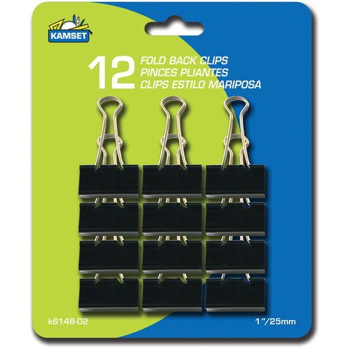 Symak Sales Co, Inc K6148-02 1" Binder Clips 12/CD