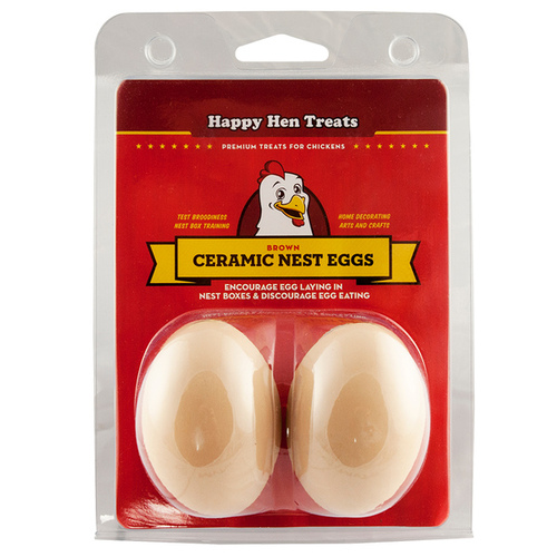 Happy Hen Treats 089-17055 Happy Hen Ceramic Nest Eggs (Brown)