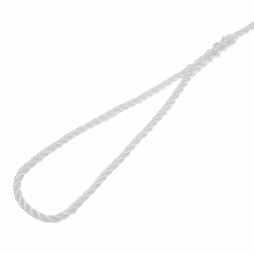 Dock Line 3-Strand Twisted White Nylon - 1/2" x 25'