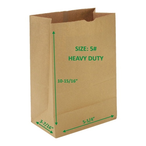 Essendant 37600032 Paper Bag 5# 50-lbs Brown pack of 500