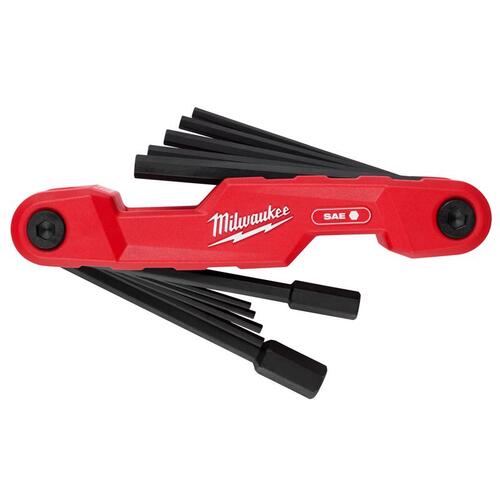 Hex Key Set SAE Fold-Up Red