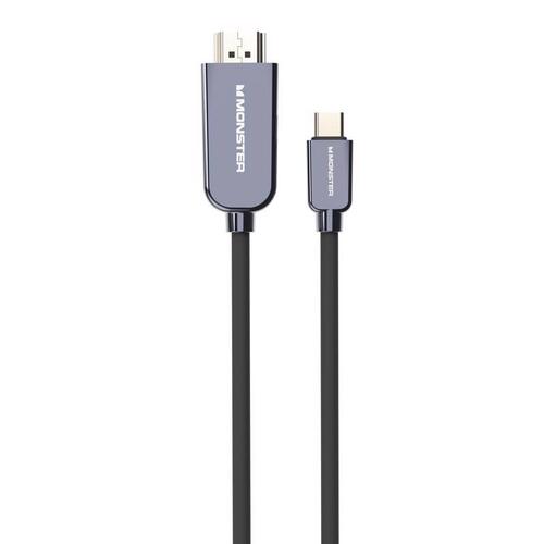 USB Type C Plug to HDMI Adapter Just Hook It Up Black