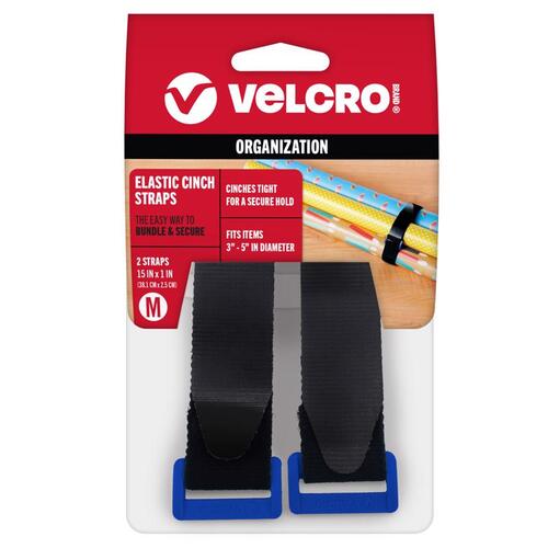 VELCRO Brand VEL-30094-USA Bundling Straps Medium Nylon 15" L Black