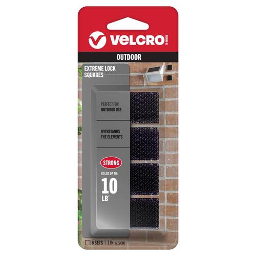 VELCRO Brand VEL-30177-USA Hook and Loop Fastener Small Nylon 1" L Black