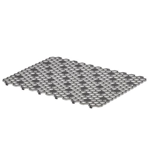 Sink Mat Hexa 16" L X 0.5" W X 11.75" H Plastic Clear/Gray