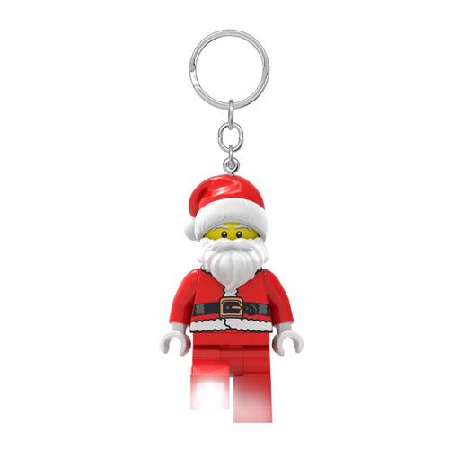 Lego KE189 Keychain w/LED Light Classic Plastic Red/White Santa Red/White