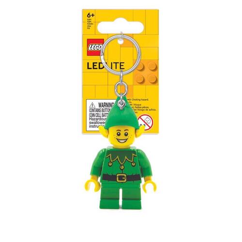 Lego KE181 Keychain w/LED Light Classic Plastic Green/Yellow Elf Green/Yellow