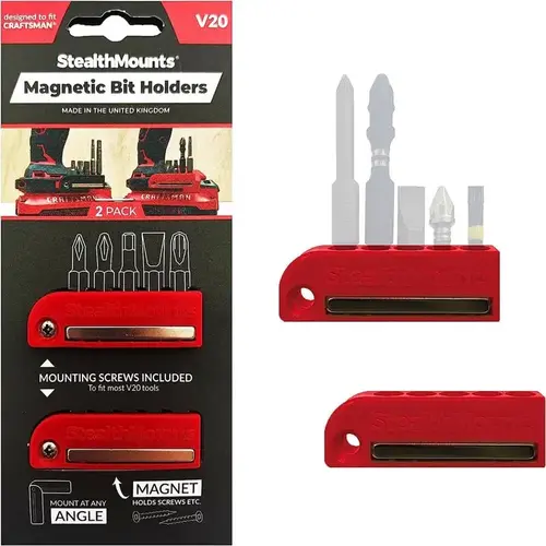 Holder Craftsman Red ABS Magnetic Bit Red