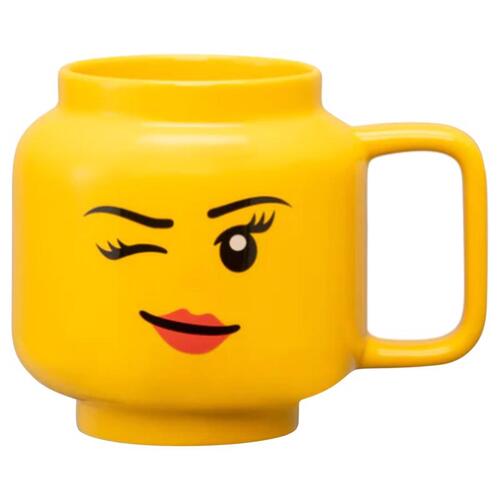 Lego 41460813 Mug 17.9 oz Yellow BPA Free Winking Girl Yellow