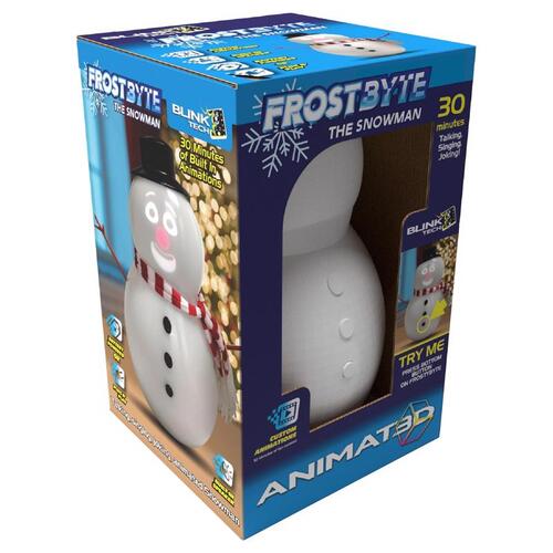 Mindscope MSPBS Animated Decor FrostByte LED White Snowman 12" White