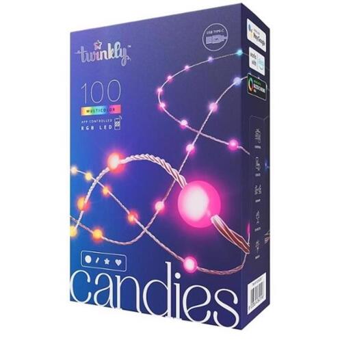 TWINKLE R100PTWP Light String Candies Pearl LED RGB 100 ct String 9.8 ft.