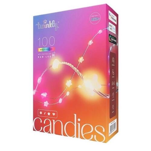 TWINKLE R100STWP Light String Candies Stars LED RGB 100 ct String 9.8 ft.