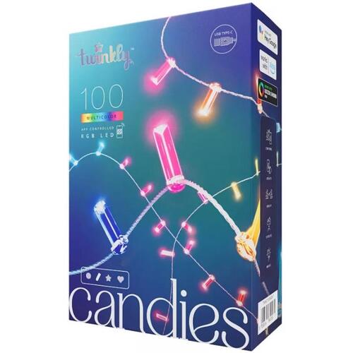 TWINKLE R100CTWP Light String Candies Candle LED Multicolored 100 ct String 9.8 ft.