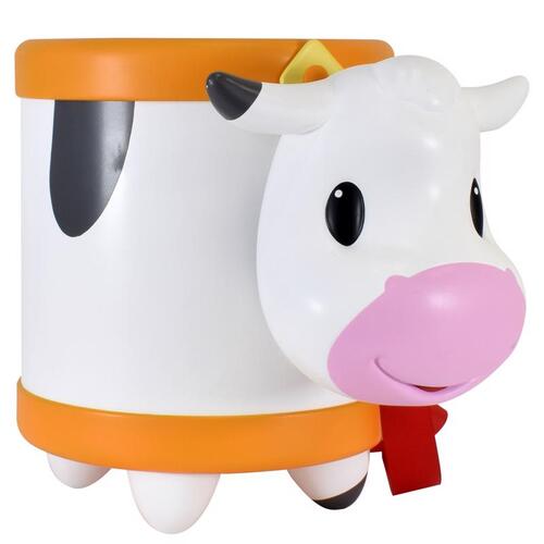 Musical Drum Toy Cow Multicolored Multicolored