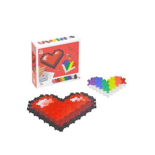 Plus-Plus 05101 Puzzle By Number Hearts Polyethylene Multicolored 250 pc Multicolored