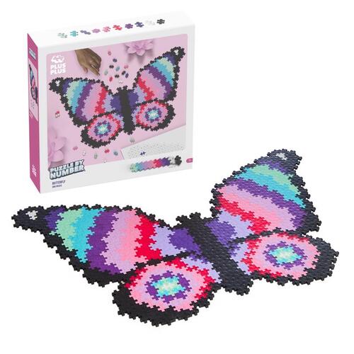 Plus-Plus 05105 Puzzle By Number Butterfly Polyethylene Multicolored 800 pc Multicolored