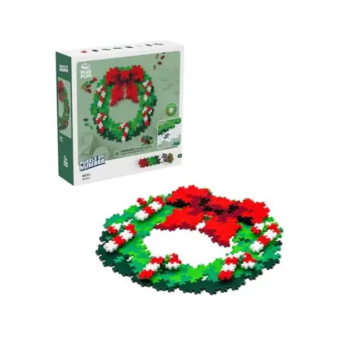 Puzzle By Number Holiday Wreath Plastic Multicolored 500 pc Multicolored